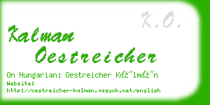 kalman oestreicher business card